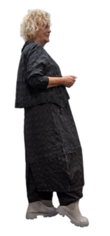 Kort jasje zwart stonewashed