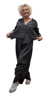 Kort jasje zwart stonewashed