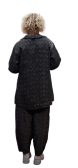 Leuk blouse - jasje zwart-stonewashed