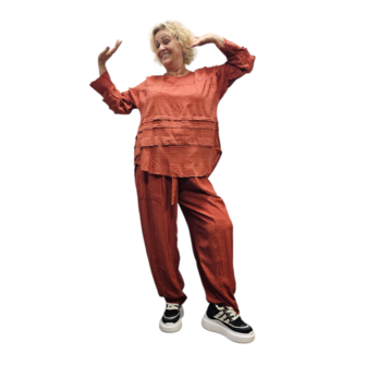 soepel vallende broek met centuur Terra