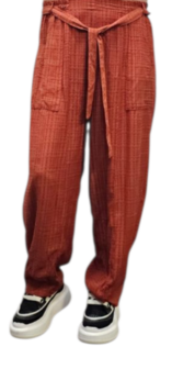 soepel vallende broek met centuur Terra