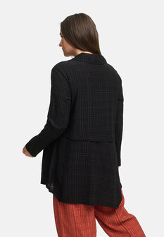 Kekoo soepel vallende aparte blouse zwart