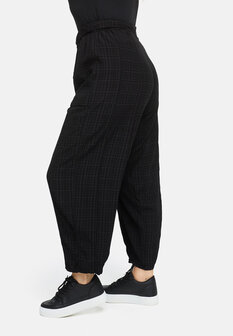 soepel vallende broek met centuur zwart 