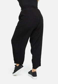 soepel vallende broek met centuur zwart 