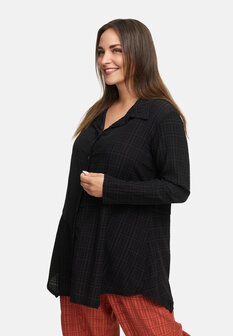 Kekoo soepel vallende aparte blouse zwart