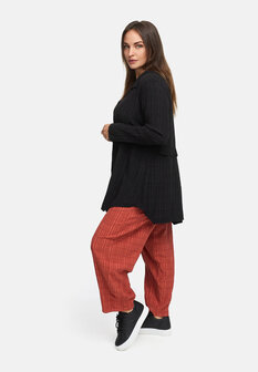 Kekoo soepel vallende aparte blouse zwart