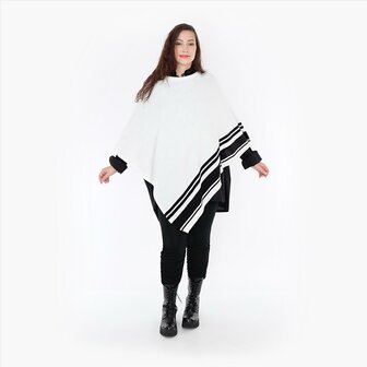 Poncho Warmy Streep winterwit