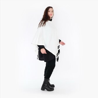 Poncho Warmy Streep winterwit