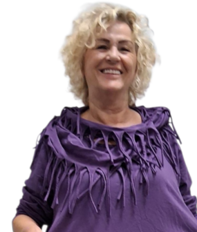 Sjaal purple met franjes