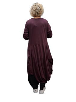 Aparte-ballonjurk/tuniek-aubergine
