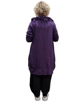 Lange ballon tuniek/jurk a-lijn purple aparte zoom