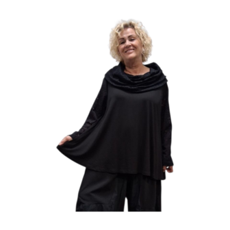 Ruim vallend shirt Prima zwart