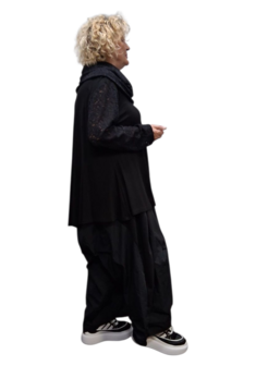 Ruim vallend shirt Prima zwart