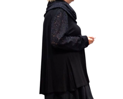 Ruim vallend shirt Prima zwart