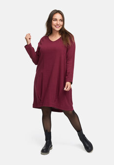 Lange tuniek steenrood