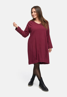 Lange tuniek steenrood