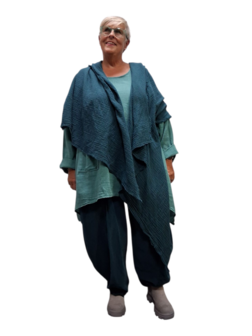 Omslagdoek grote sjaal patrol mousseline stof
