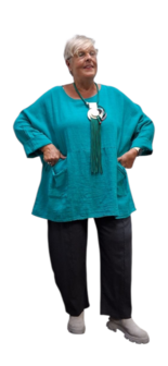 Tuniek ruim-vallende-aqua