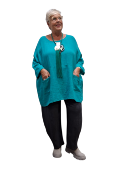 Tuniek ruim-vallende-aqua