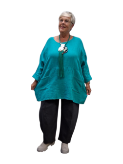 Tuniek ruim-vallende-aqua