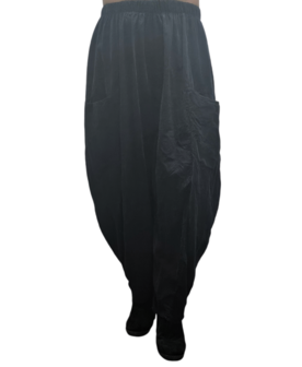 Broek fijne corduroy zwart