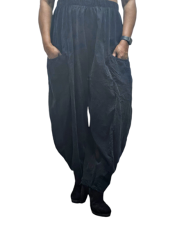 Broek fijne corduroy zwart