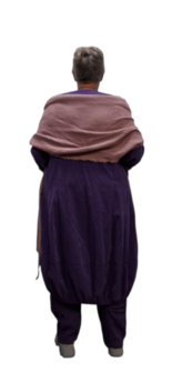 Omslagdoek grote sjaal oudroze mousseline stof