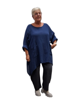 A lijn tuniek donkerblauw