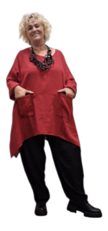 A lijn tuniek rood