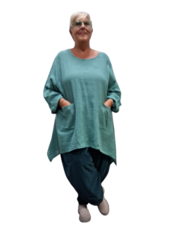 A lijn tuniek zeegroen