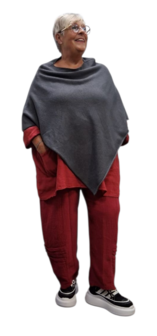 Poncho grijs