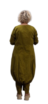 Ballonjurk corduroy olijfgroen