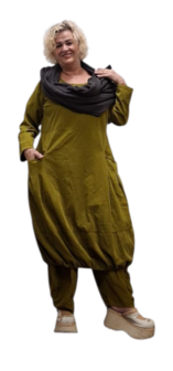 Ballonjurk corduroy olijfgroen