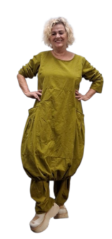 Ballonjurk corduroy olijfgroen