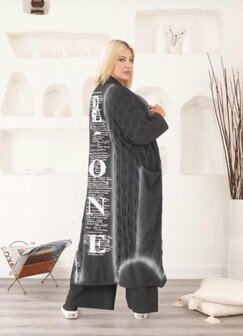 Driedelige set zwart met print