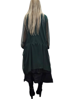 Tuniek/jurk tule donker groen