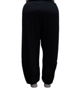 Broek rekbare taille zwart mousseline stof
