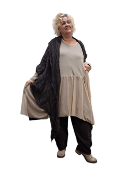 Tuniek/jurk tule zand