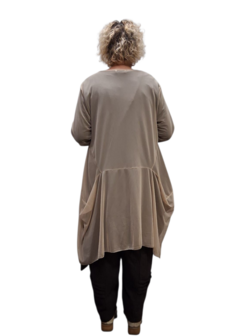 Tuniek/jurk tule zand