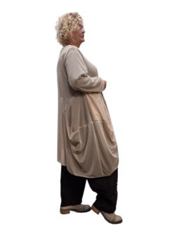 Tuniek/jurk tule zand