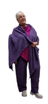 Omslagdoek grote sjaal purple mousseline stof