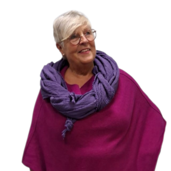 Omslagdoek grote sjaal purple mousseline stof