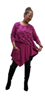 Tuniek asymmetrisch-paars 2-laags
