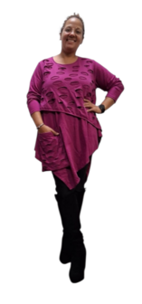 Tuniek asymmetrisch-paars 2-laags