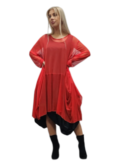 Tuniek/jurk tule rood