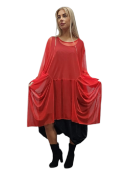 Tuniek/jurk tule rood