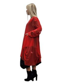 Tuniek/jurk tule rood