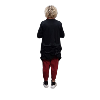Tuniek zwart met ophaaltjes