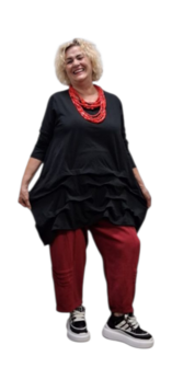 Tuniek zwart met ophaaltjes