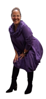 Tuniek -jurk - A-lijn purple met aparte kol en zoom